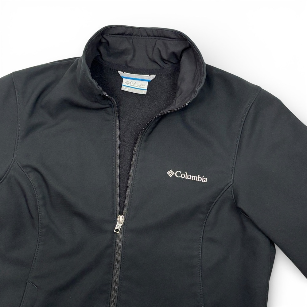 Columbia Women's Black Softshell Jacket | Size Small | Fleece Lined Zip Front - Picture 6 of 11